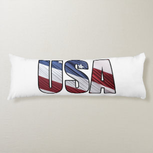 USA - Red White and Blue American Patriotic Flag Seitenschläferkissen