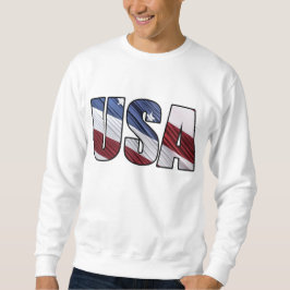 USA - Red White and Blue American Patriotic Flag Sweatshirt