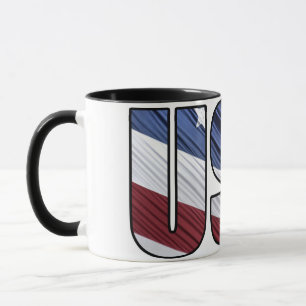 USA - Red White and Blue American Patriotic Flag Tasse
