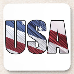 USA - Red White and Blue American Patriotic Flag Untersetzer