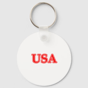 USA Red White The MUSEUM Zazzle Geschenke Schlüsselanhänger