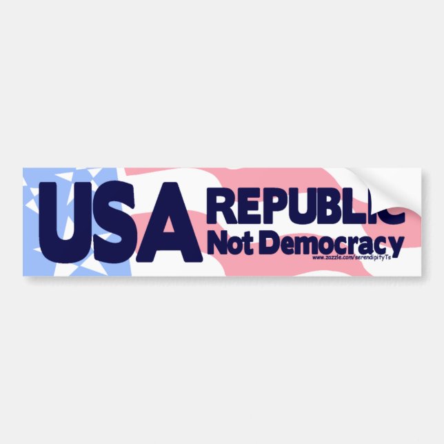 USA - Republik-nicht Demokratie Autoaufkleber (Vorne)