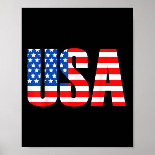 USA Retro Vintage Fahne für das Patriotische Poster