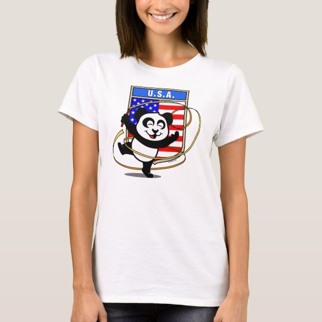 USA Rhythmic Gymnastics Panda Shirt (Vorderseite)