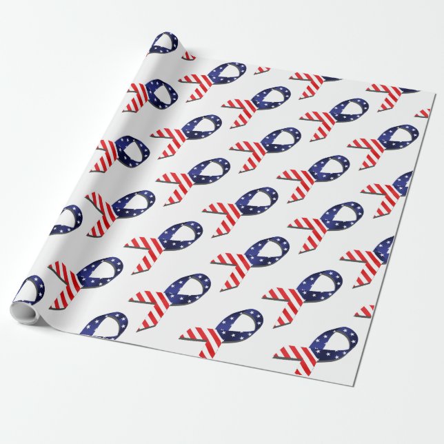 USA Ribbon Geschenkpapier (Ungerollt)