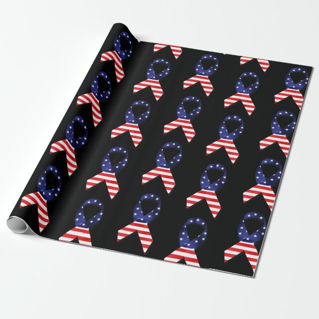 USA Ribbon Geschenkpapier (Ungerollt)