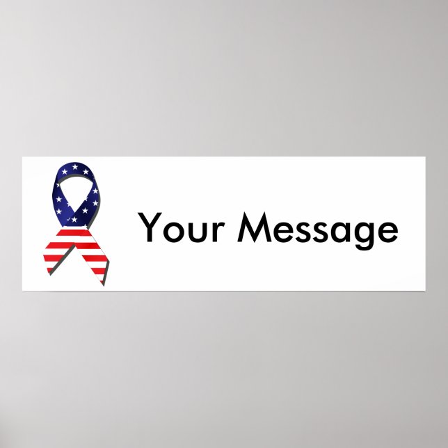 USA Ribbon Poster (Vorne)