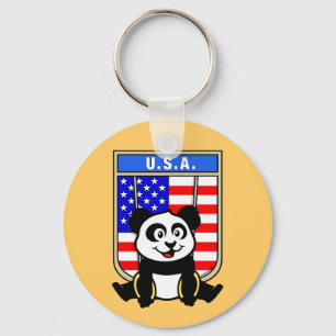 USA Rings Panda Schlüsselanhänger