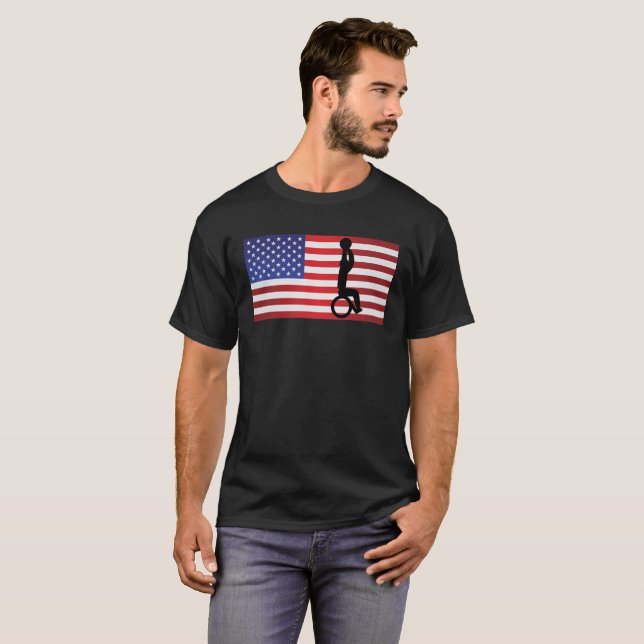 USA Rollstuhl Basketball T-Shirt (Vorne ganz)