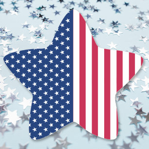 USA Rot Blau Weiß US Sterne Streifen Partygeschenk Stern-Aufkleber