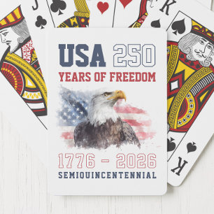 USA Rot Weiß Blau Amerikas 250. Jubiläum Spielkarten