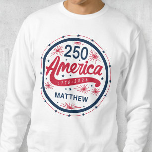 USA Rot Weiß Blau Amerikas 250. Jubiläum Sweatshirt