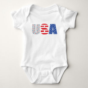 USA Rot-Weiß und Blau-US Flagge Baby Strampler