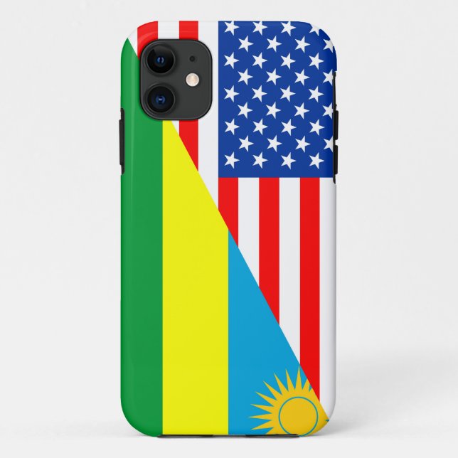 usa Ruanda Land Halbfahne US-Symbol Case-Mate iPhone Hülle (Rückseite)