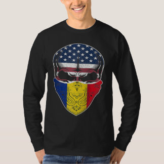 USA Rumänien Wurzeln Rumänische Amerikanische Fla T-Shirt