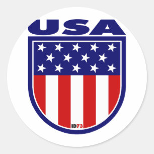 USA RUNDER AUFKLEBER