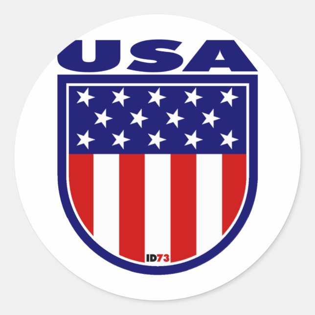 USA RUNDER AUFKLEBER (Vorderseite)