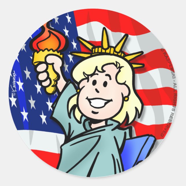 USA RUNDER AUFKLEBER (Vorderseite)