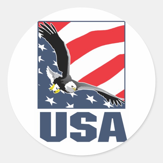usa runder aufkleber (Vorderseite)