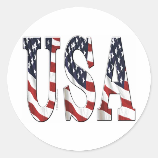 USA RUNDER AUFKLEBER (Vorderseite)