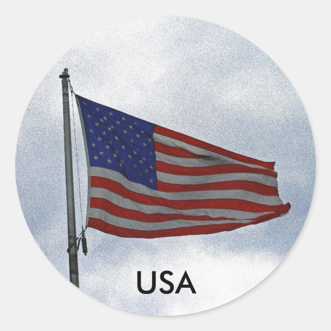 USA RUNDER AUFKLEBER (Vorderseite)