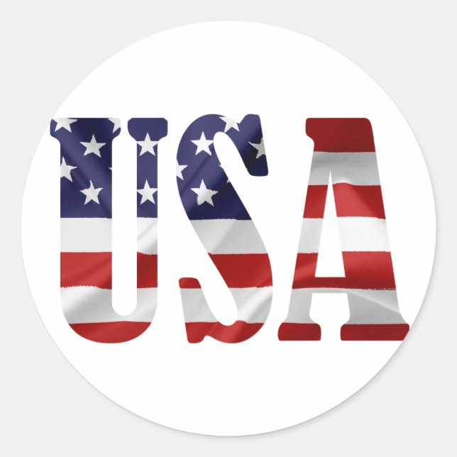 USA RUNDER AUFKLEBER (Vorderseite)