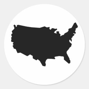 USA RUNDER AUFKLEBER