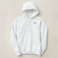USA RWB bestickt mit White Pullover Hoodie
