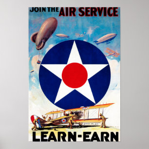 USA - Schließen Sie sich dem Fluglinienverkehr Poster
