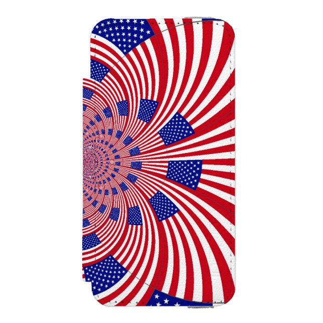 USA Schönes Hübsch einzigartig außergewöhnlich Incipio iPhone Geldbeutel-Hülle (Folio Vorderseite)