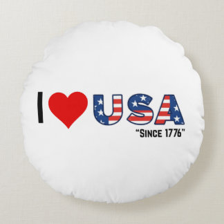 ❤️ USA - Seit 1776 Rundes Kissen