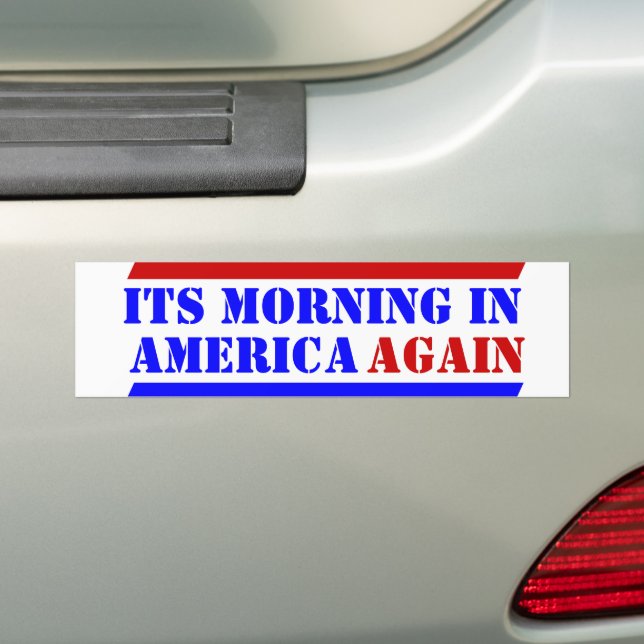 USA SEIT MORGEN IN AMERIKA WIEDER AUF Wiedersehen  Autoaufkleber (Auf Auto)