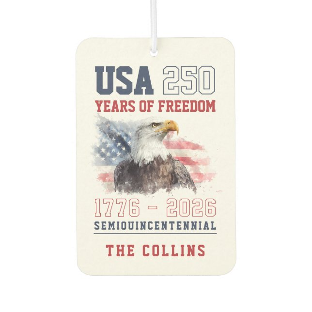 USA Semiquincentennial America's 250th Anniversary Autolufterfrischer (Vorderseite)