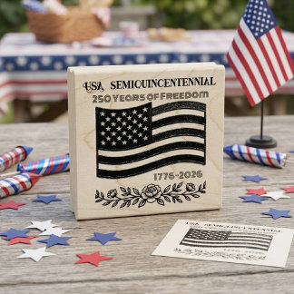 USA-Semiquincentennial-Flagge 250 Jahre Freiheit Gummistempel