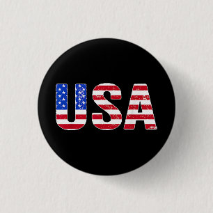 USA Shirt Patriotische amerikanische Flagge Männer Button