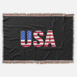 USA Shirt Patriotische amerikanische Flagge Männer Decke