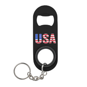 USA Shirt Patriotische amerikanische Flagge Männer Mini Flaschenöffner