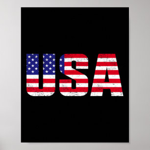 USA Shirt Patriotische amerikanische Flagge Männer Poster