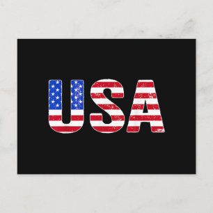 USA Shirt Patriotische amerikanische Flagge Männer Postkarte