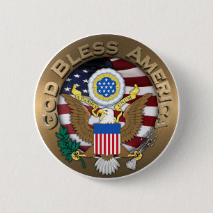 USA Siegel - Gott segne Amerika Button