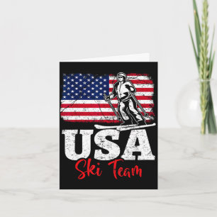 USA-Ski-Team Amerika Skifahren Wintersport Skifahr Karte