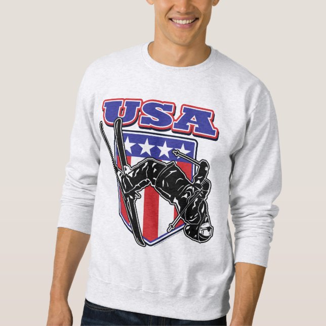 USA Snow Skier Sweatshirt (Vorderseite)