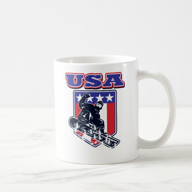 USA Snowboarder Kaffeetasse (Rechts)