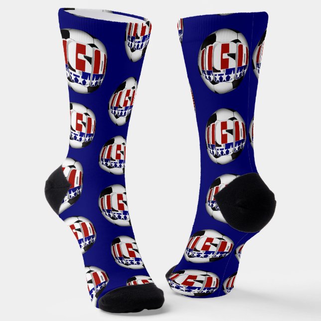 USA Soccer Ball Socken (Gewinkelt)