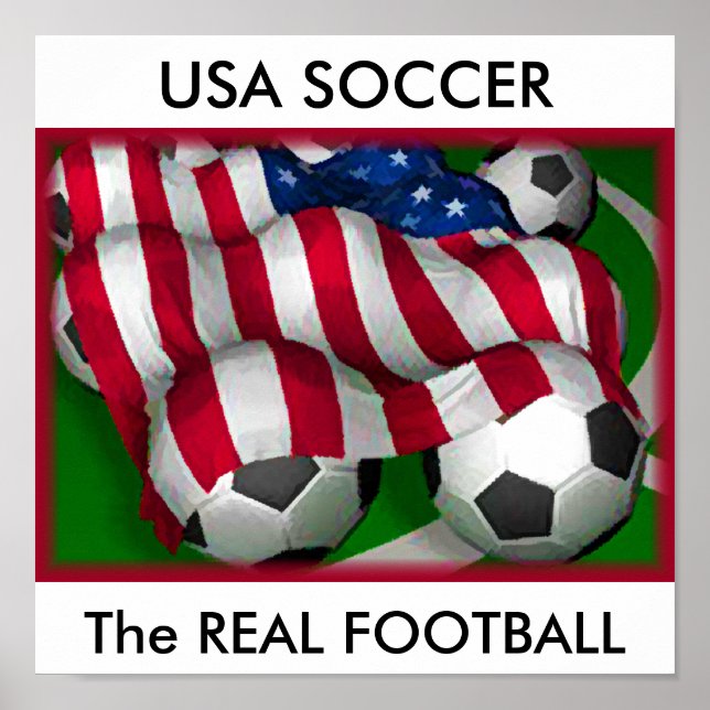 USA SOCCER, das echte FOOTBALL-Poster Poster (Vorne)