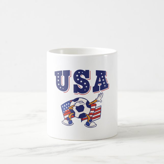 USA Soccer Fan Jersey Shirt American Flag Kaffeetasse (Mittel)