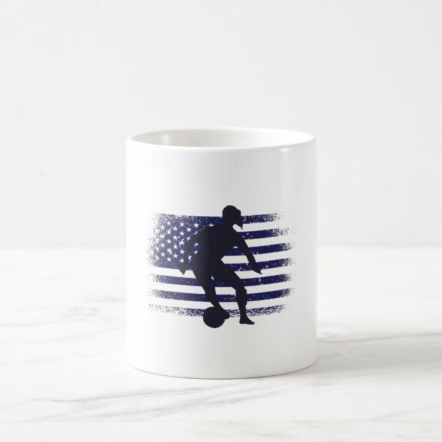 USA Soccer Fan Jersey Shirt American Flag Kaffeetasse (Mittel)
