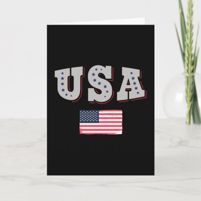 USA Soccer Fan Jersey Shirt American Flag Karte (Vorderseite)