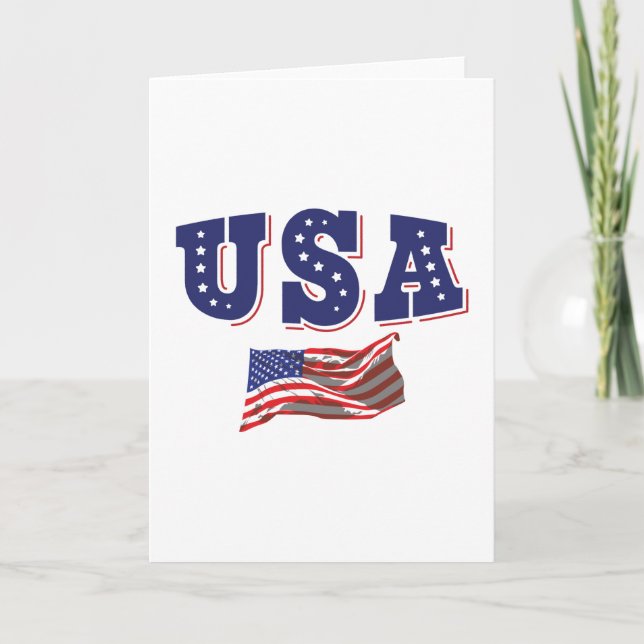USA Soccer Fan Jersey Shirt American Flag Karte (Vorderseite)