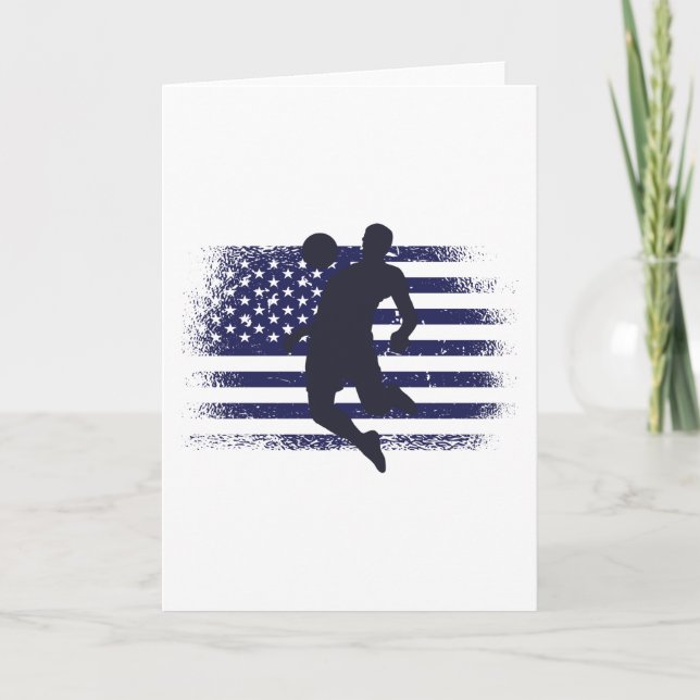 USA Soccer Fan Jersey Shirt American Flag Karte (Vorderseite)